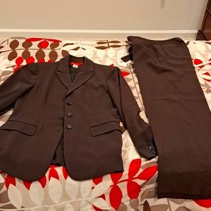 Anne Klein pants suit brown